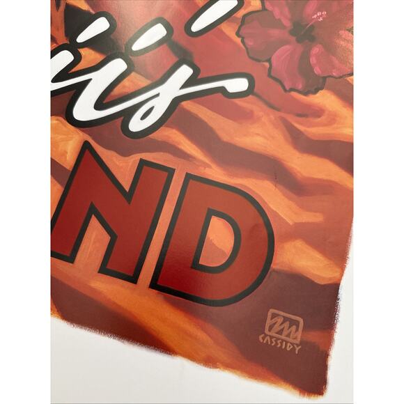 Michael Cassidy Hawaii's Big Island Art Poster 35" Come Live Aloha Retro Tiki - Picture 2 of 10